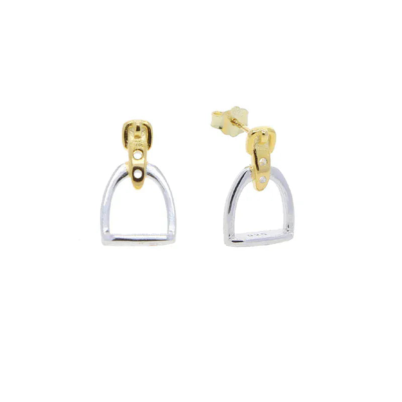 Boucles d'oreilles étrier en argent