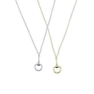 2025 New 925 Sterling Silver High Polished Horse Snaffle Bit Pendant Necklace Fashion European Plain Jewelry For Women Jewelry