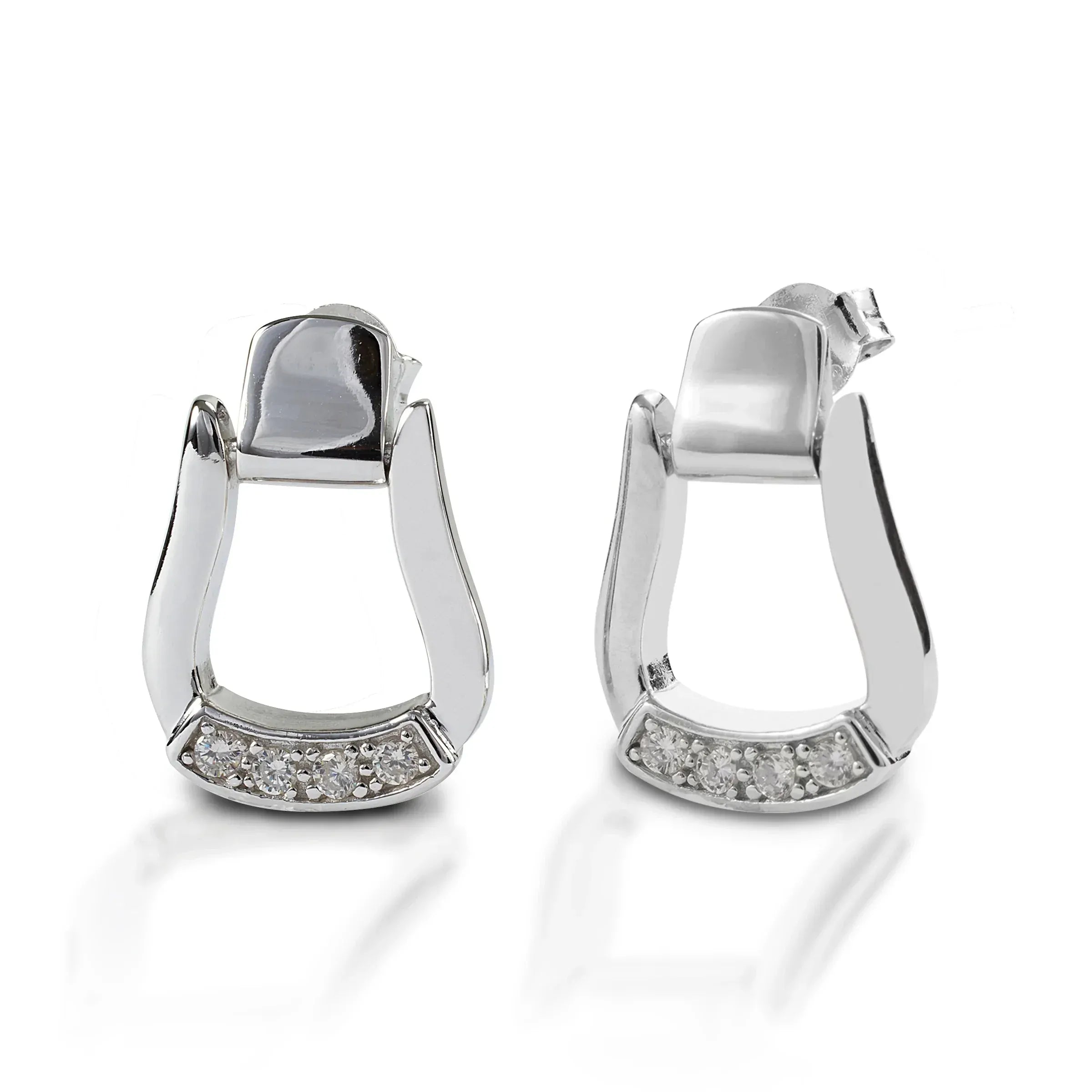 Boucles d'oreilles étrier en argent 925