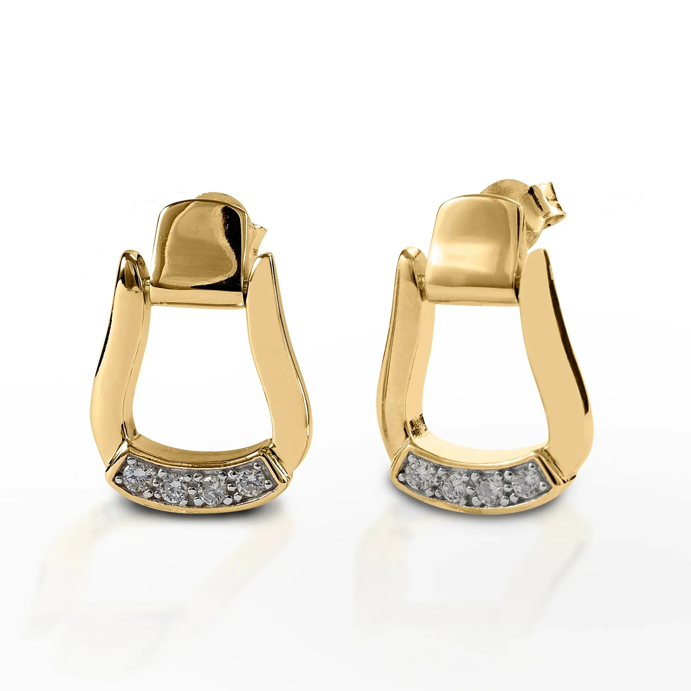 Boucles d'oreilles étrier en argent 925