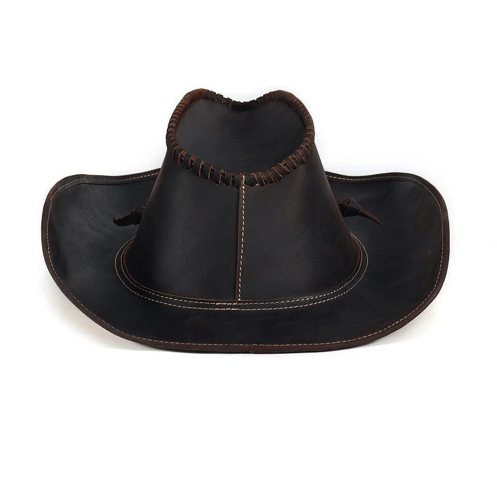 Chapeau de cow-boy en cuir véritable