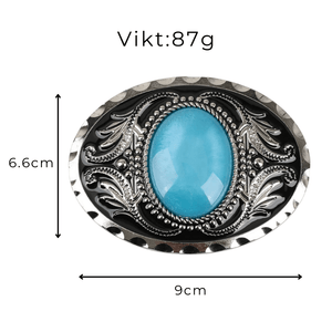 Bältesspänne Oval Sten