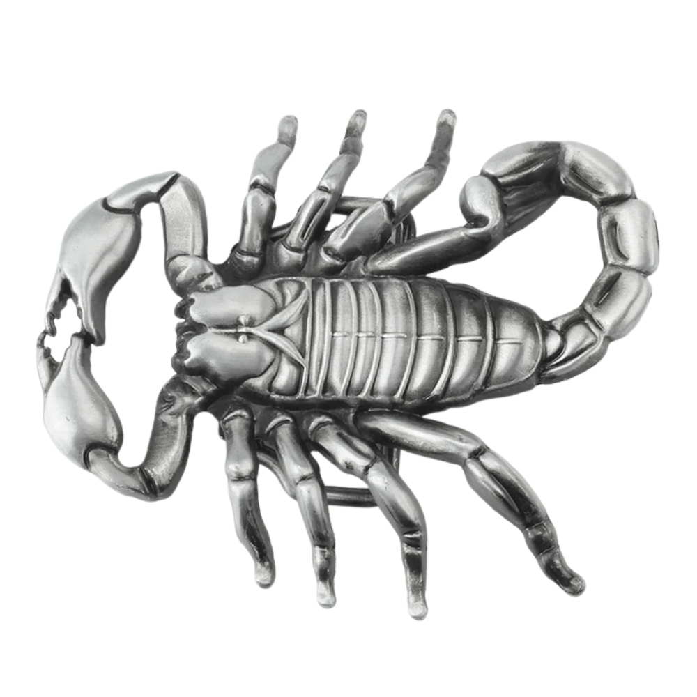 Bältesspänne Skorpion i metall Silver