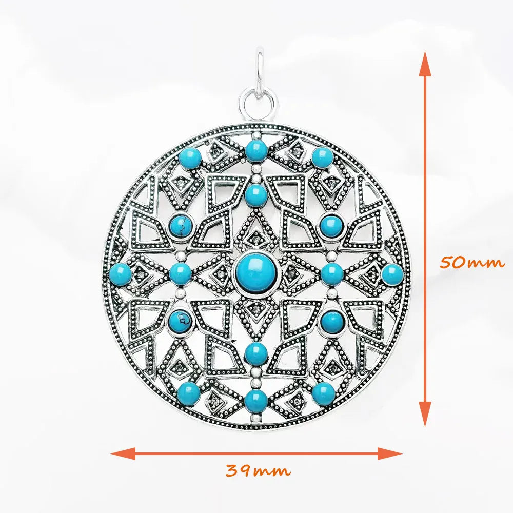 Pendentif rond en argent sterling