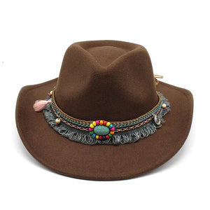 Bohemisk filt cowboyhatt