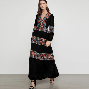 Boho klänning svart Svart / S