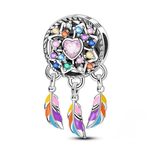 Boho silverberlock drömfångare Flerfärgad