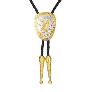Bolo tie i guld med örnmotiv Silver och guld