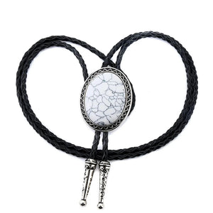 Bolo tie med oval ädelstensimitation