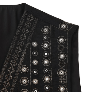 Broderad Väst Dam med Paljetter