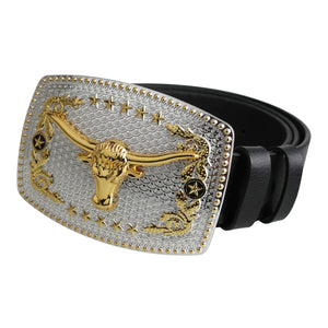 Cowboybälte i äkta läder