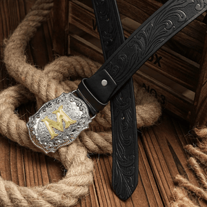 Cowboybälte med gyllene bokstav