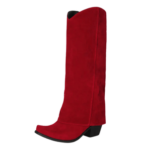 Cowboyboots i mockastil med vikt skaft och 6cm klack Röd / 35
