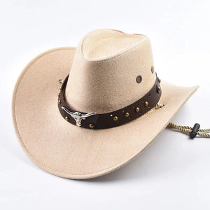 Cowboyhatt i Mjuk Mockaimitation Ljusbeige / One Size