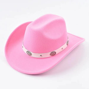 Cowboyhatt med Silverprydnad Rosa / Kan justeras