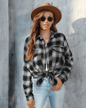 Cowgirl rutig flanellskjorta