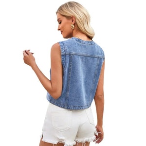 Denim väst dam
