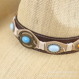 Elegant Western Cowboyhatt med Smyckesdetaljer