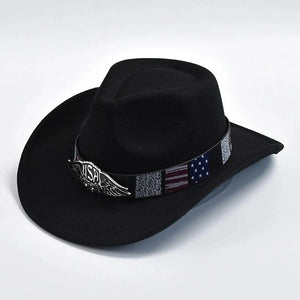 Filt Cowboyhatt USA Svart / 57-59cm