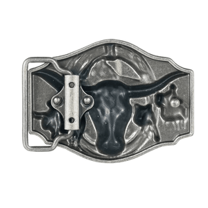 Longhorn Färgade Detaljer Bältesspänne
