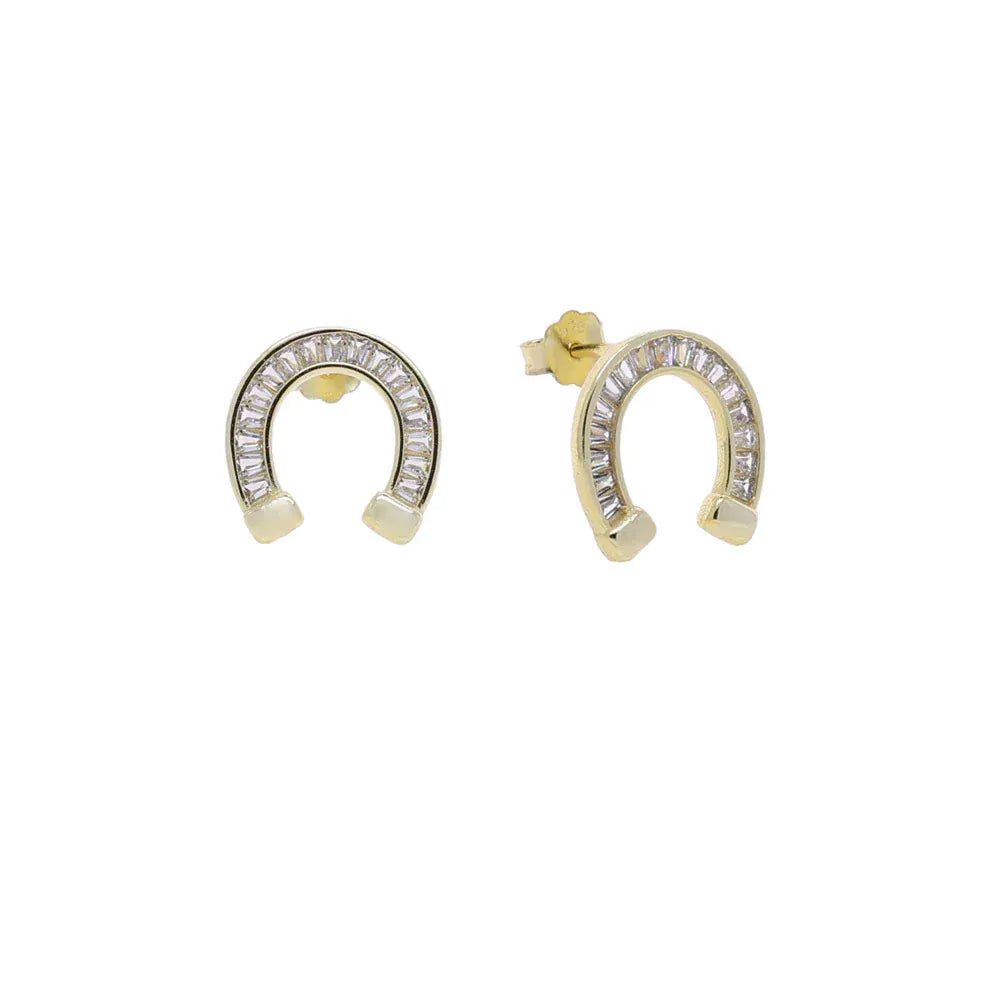 Boucles d'oreilles fer à cheval en argent 925