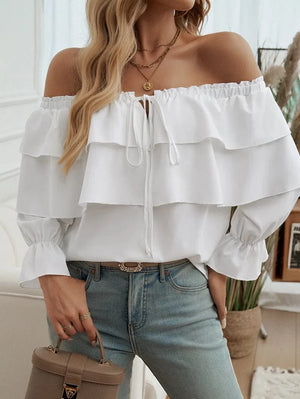 Off shoulder blus
