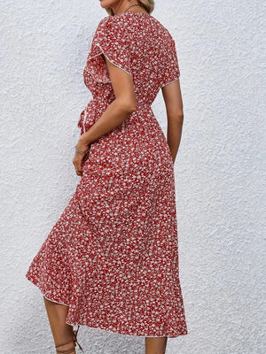 Omlott Blommig Klänning