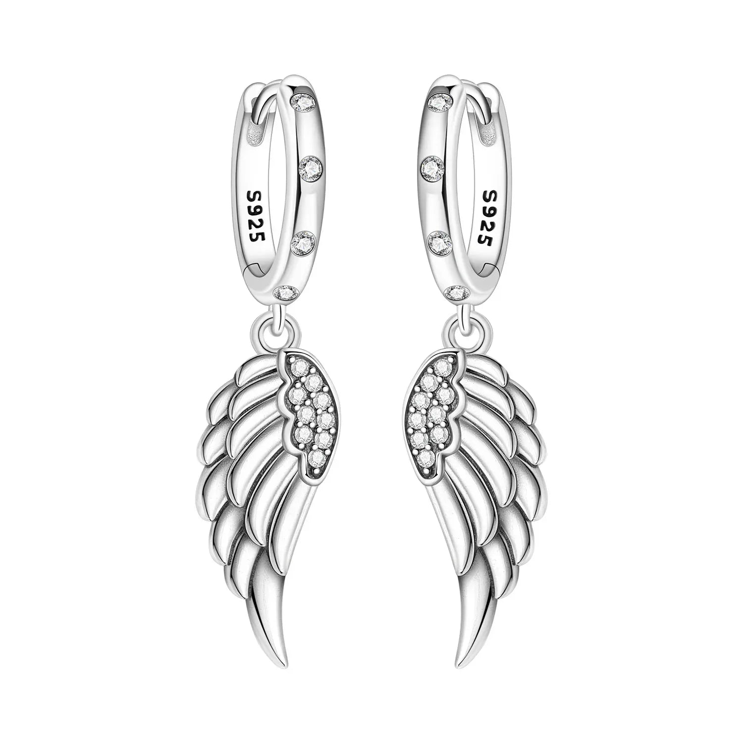 Boucles d'oreilles ailes en argent