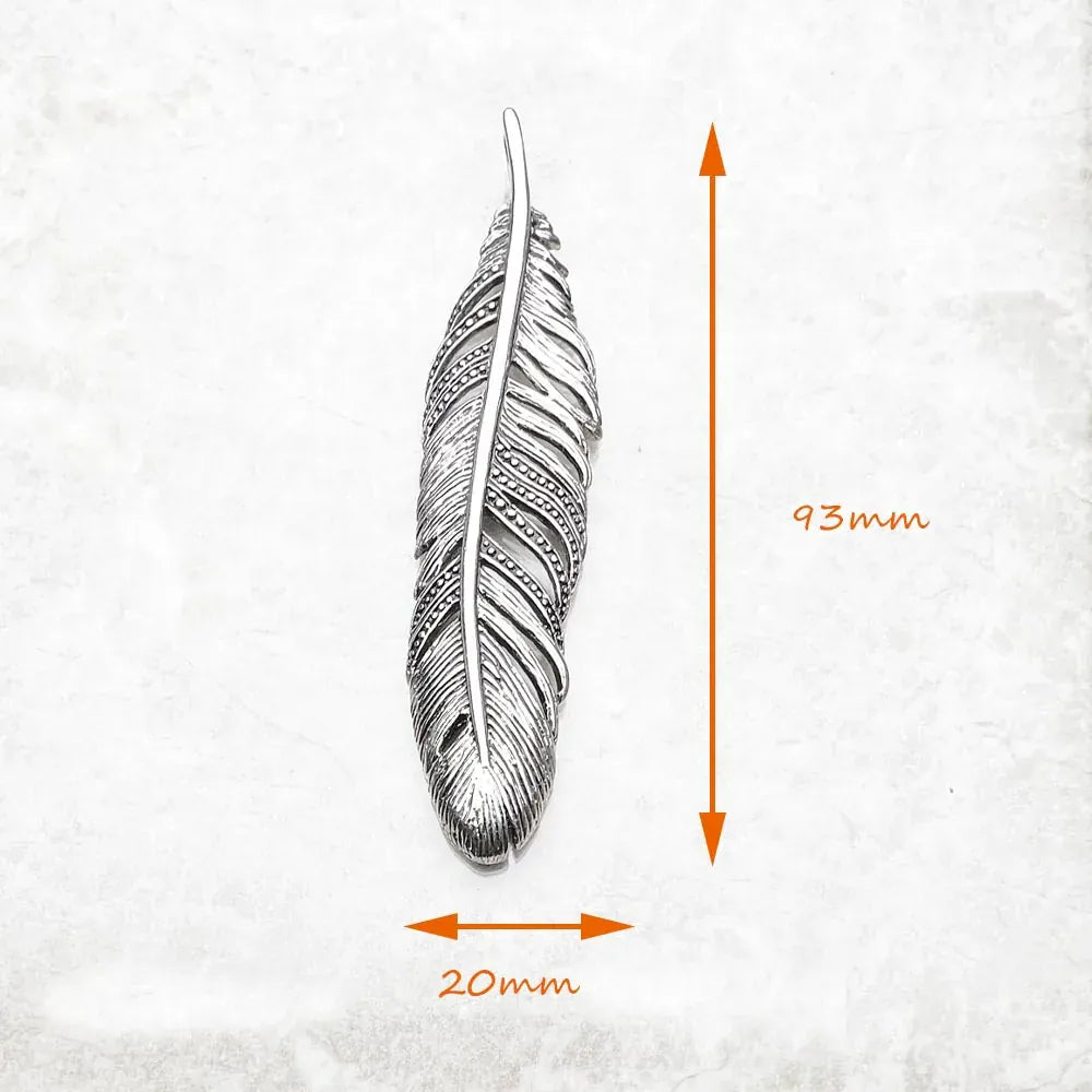 Pendentif plume en argent