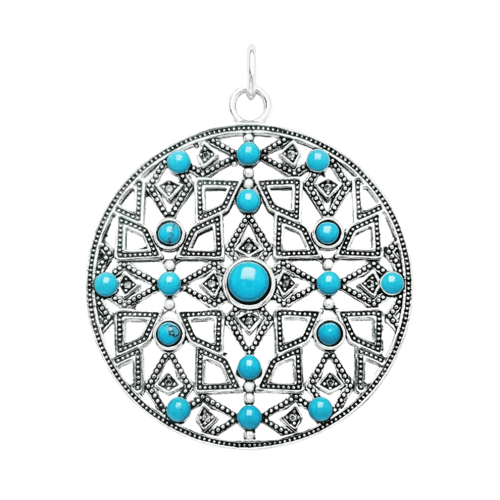 Pendentif rond en argent sterling