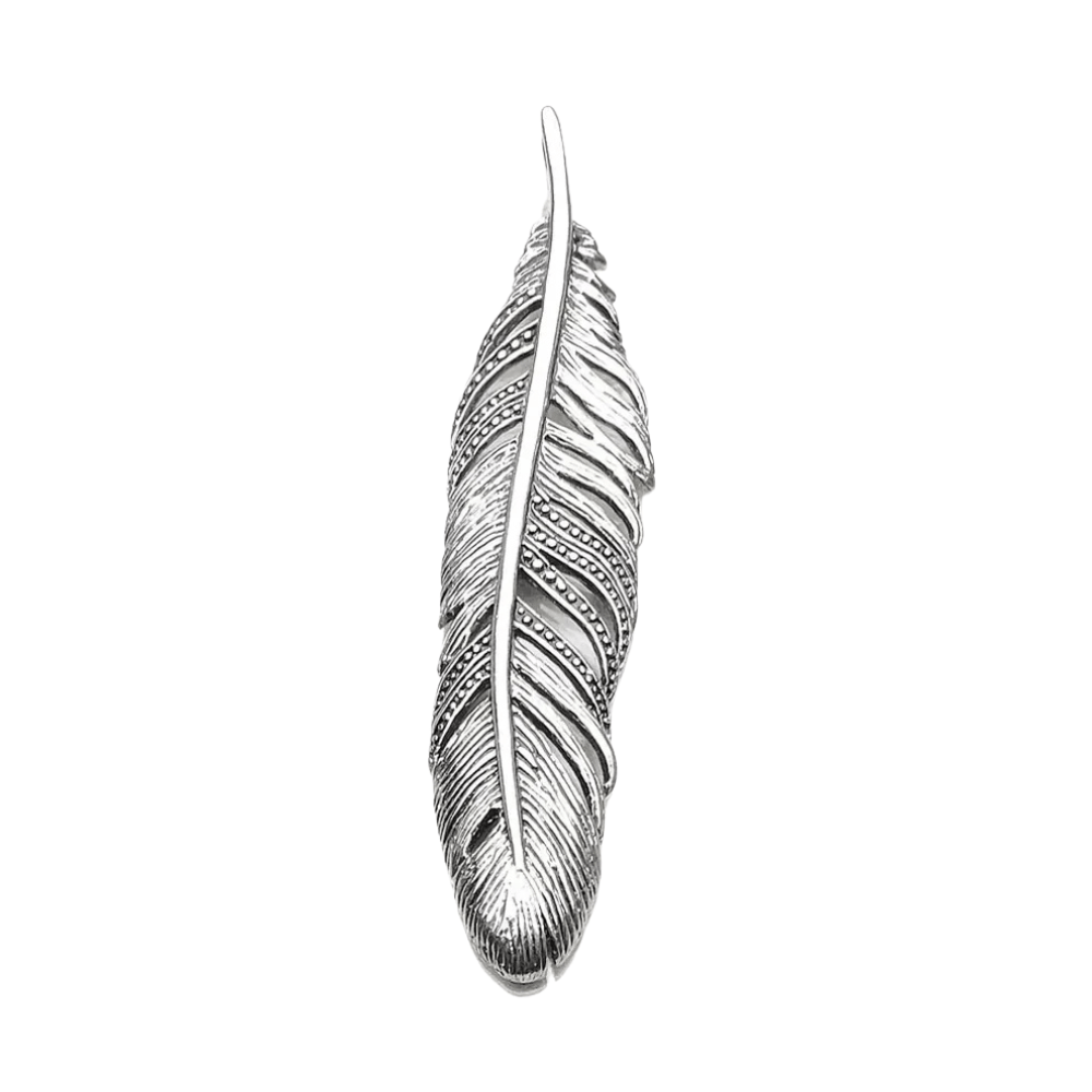 Pendentif plume en argent