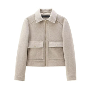 Ull jacka dam Beige / XS