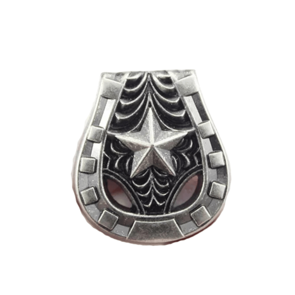 Vintage concho med stjärnmotiv Antik Silver