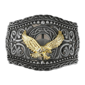 Western Bältesspänne i Metall med Präglad Design Örn