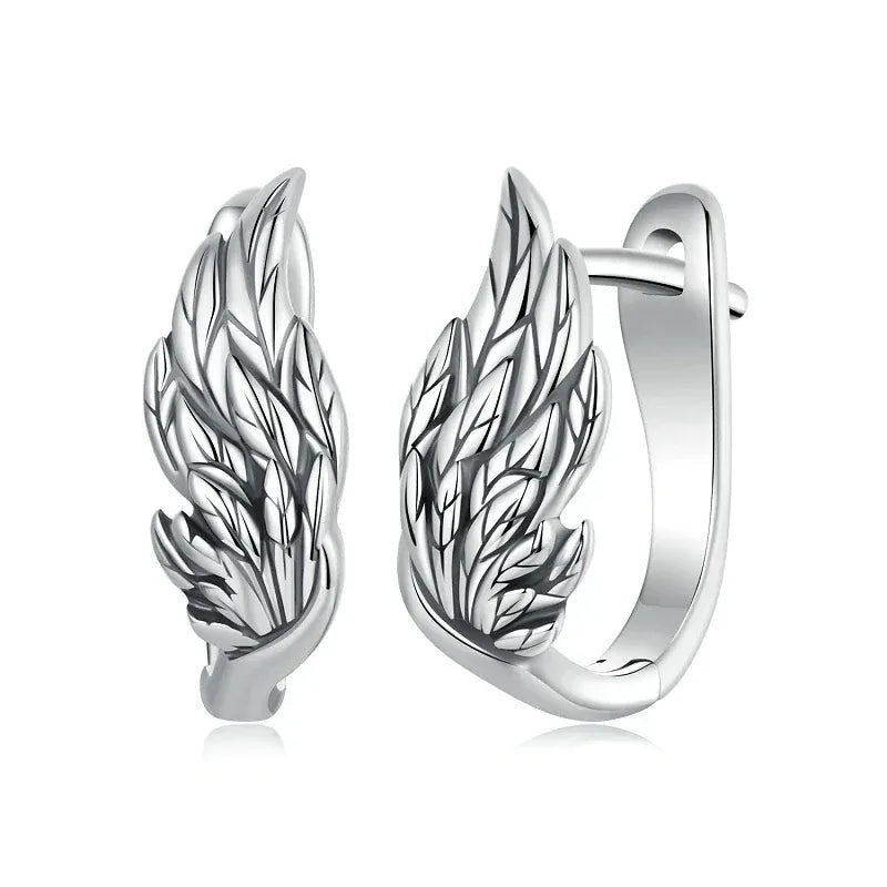 Boucles d'oreilles ailes en argent