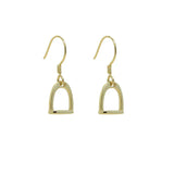 2025 New 925 Sterling Silver Bling Equestrian Horse Jewelry Snaffle Bit Stirrup Horseshoe Slippy Hook Dangle Drop Earring gold