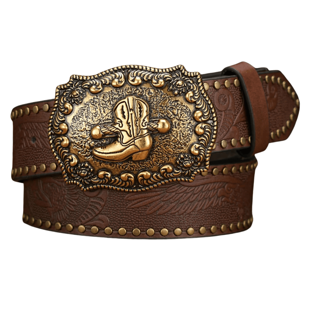 Antikt cowboybälte i läder Skor / 120cm