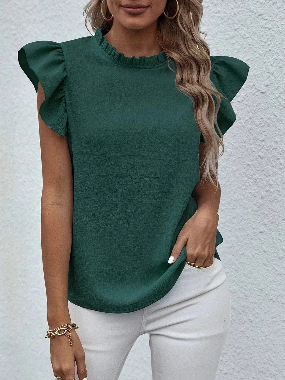 Ärmlös blus dam