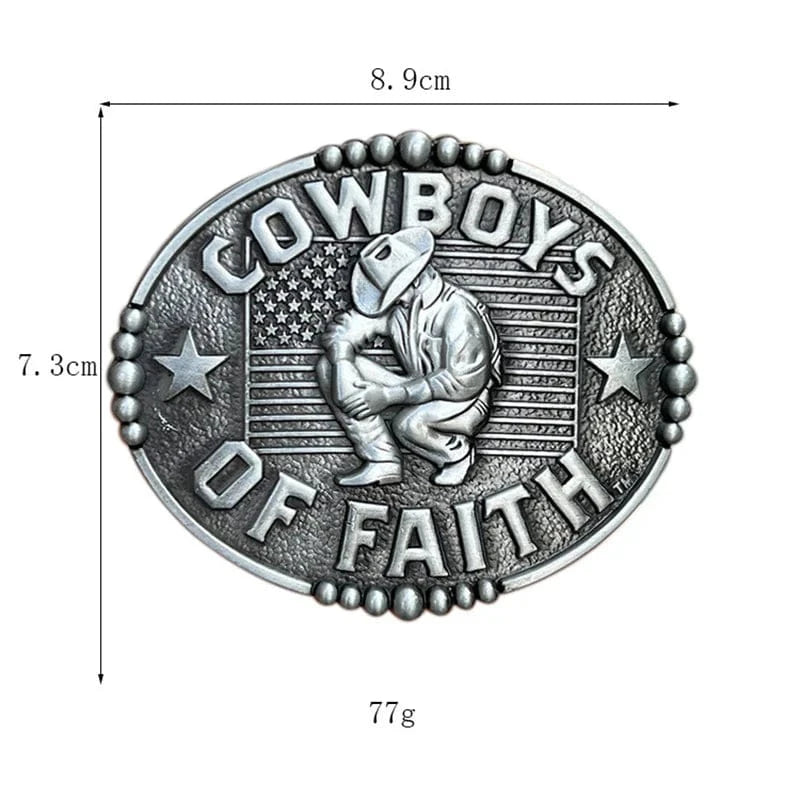 Bältespänne cowboy tro kristen usa