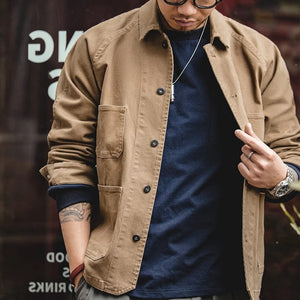 Beige jacka herr Ljuskhaki / S