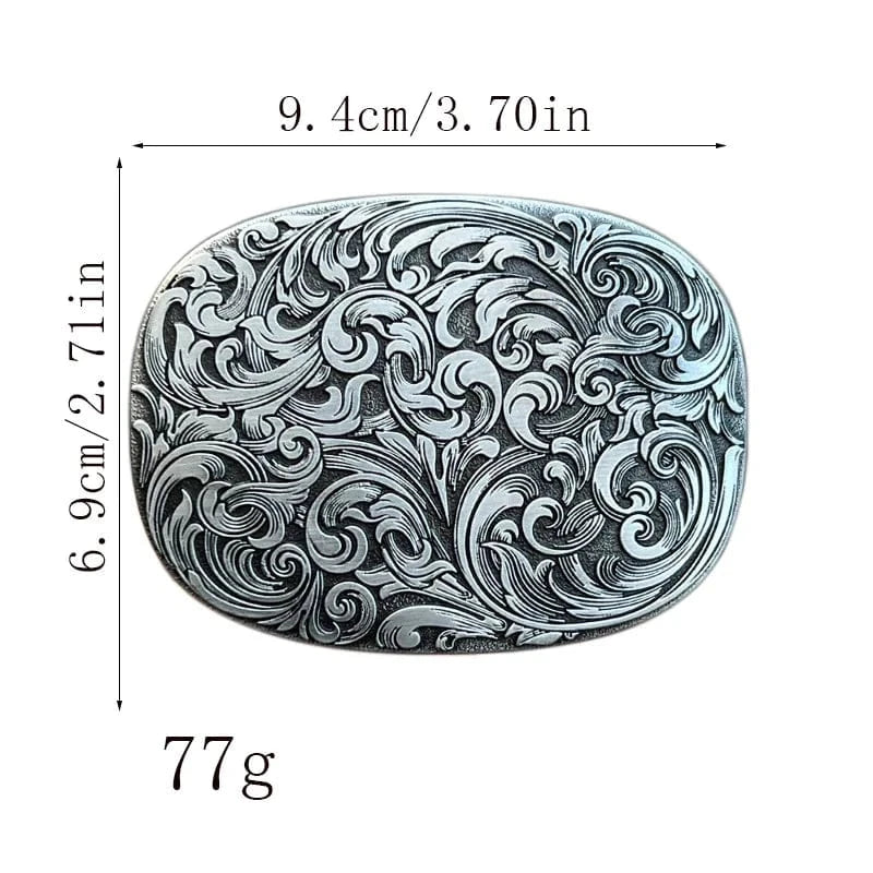 Blommig Bältesspänne Oval Design