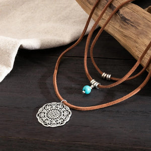 Bohemian halsband Silver
