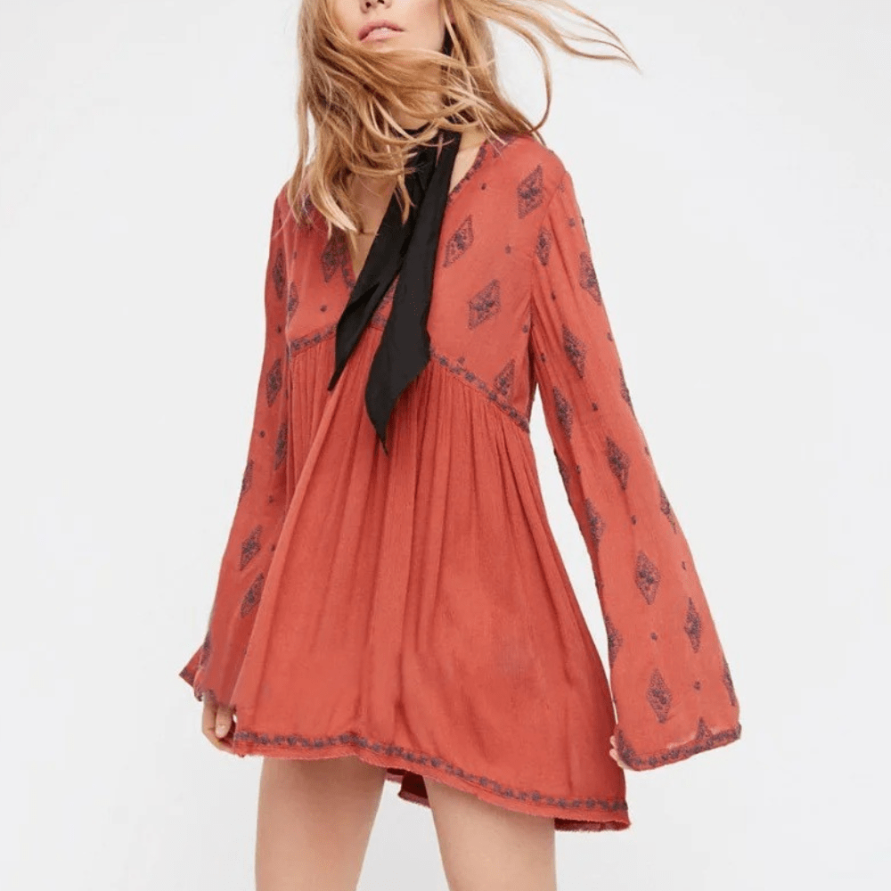 Boho klänning Orange / S