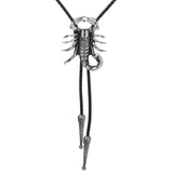 Bolo tie med 3D-skorpion i metall Antiksilver
