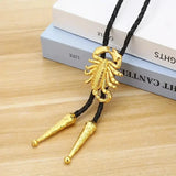 Bolo tie med 3D-skorpion i metall Guld