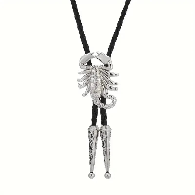 Bolo tie med 3D-skorpion i metall Silver