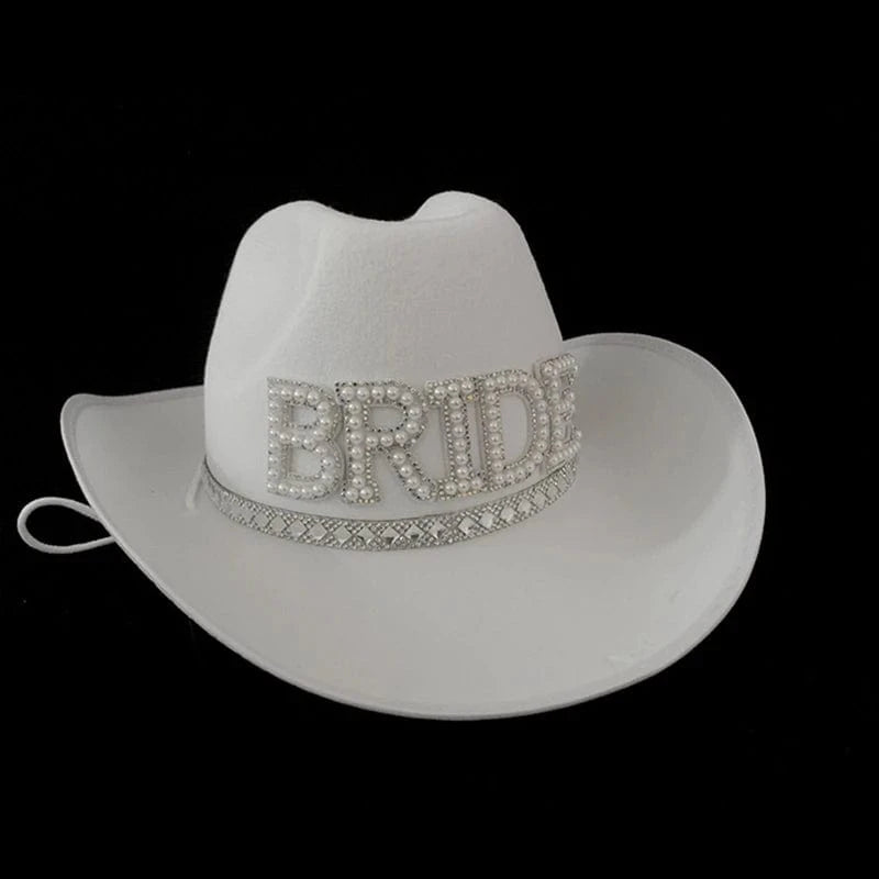 Bride Cowgirl Hatt Vit