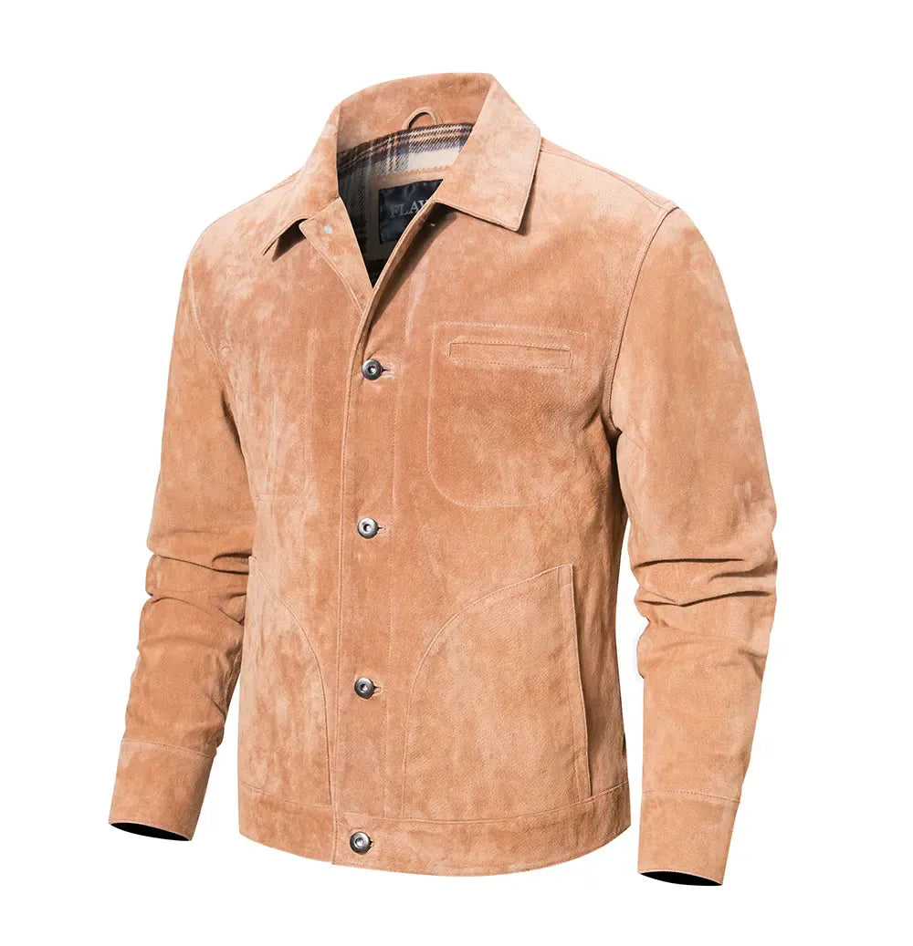 Brun suede jacka