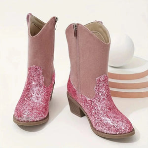 Glittriga Rosa Cowgirl Boots för Flickor