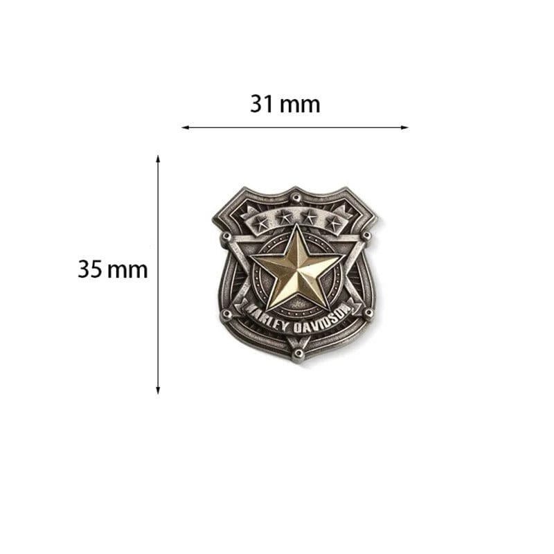 Concho i 3D-metall med Örn och Skölddekor
